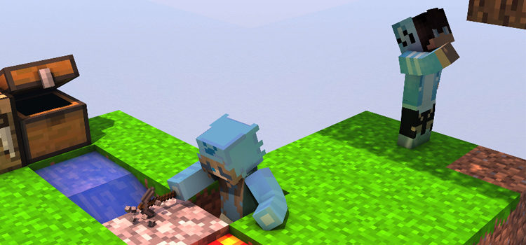 Blue Hoodie Designs in Minecraft Skyblock
