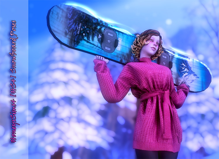 Snowboard Poses Set / Sims 4 Pose Pack