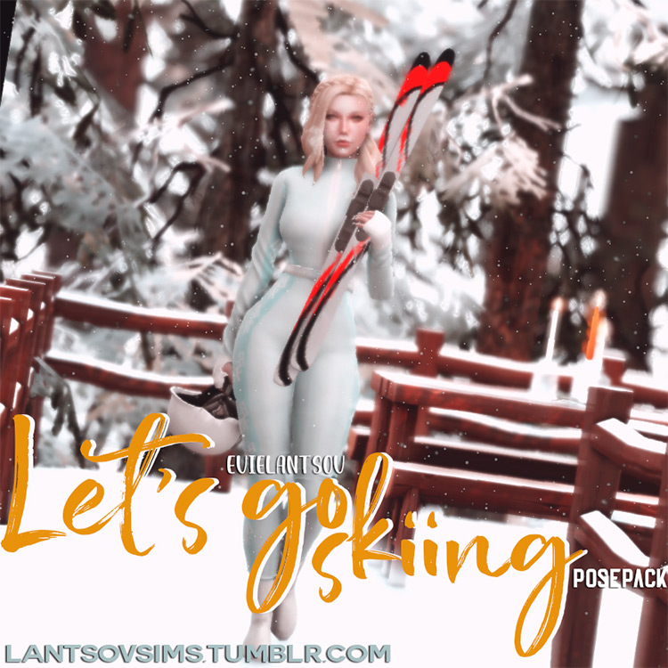 Let’s Go Skiing Poses / Sims 4 Pose Pack