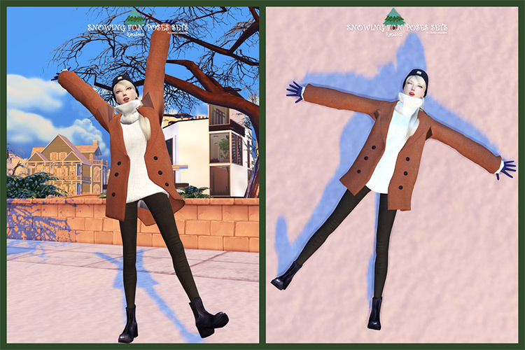 Snowing Fun Poses Set / Sims 4 Pose Pack