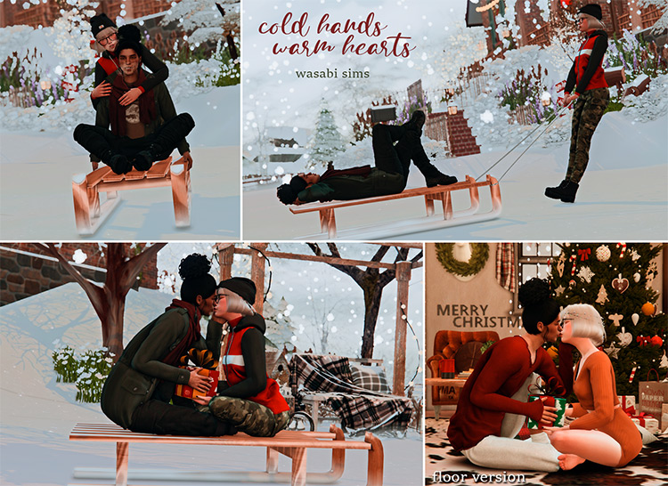 Cold Hands, Warm Hearts Poses / Sims 4 Pose Pack