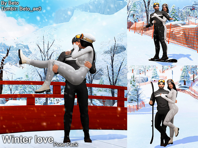 Winter Love Poses / Sims 4 Pose Pack