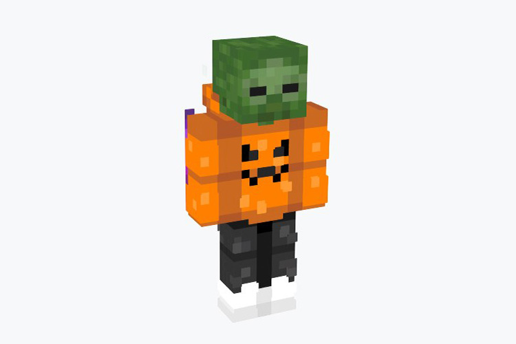 Zombie Wearing Halloween Hoodie / Minecraft Skin