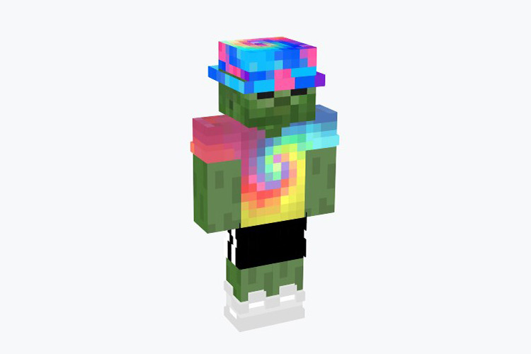 Zombie Wearing Tie-Dye / Minecraft Skin