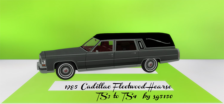Cadillac Fleetwood Hearse (1985) Sims 4 CC