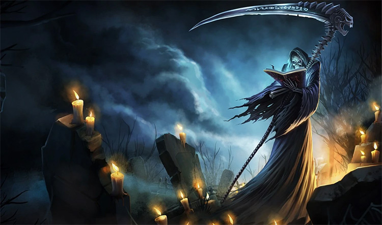 Grim Reaper Karthus Skin Splash Image from League of Legends