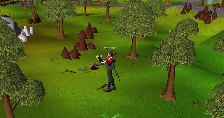 A Player performing the dragon axe’s special attack / OSRS