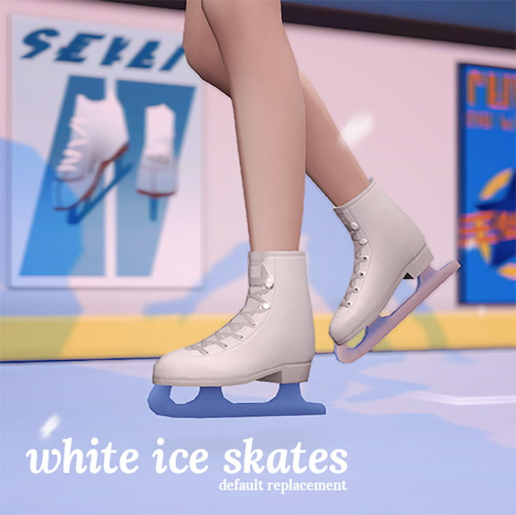 White Ice Skates Override / Sims 4 CC