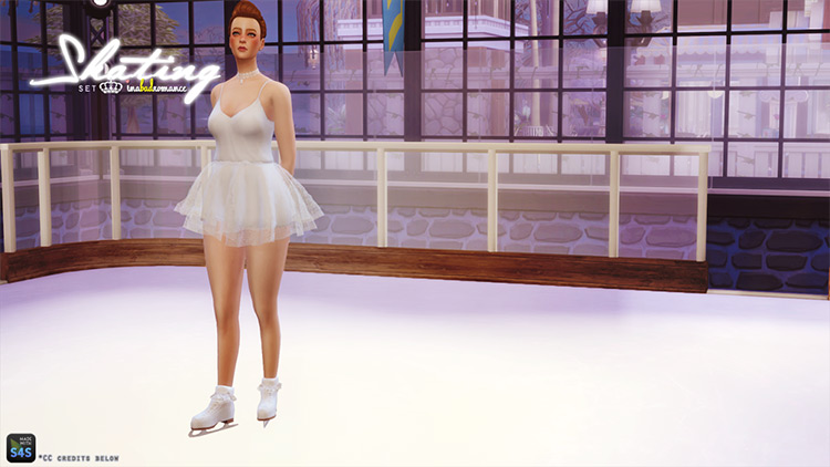 CAS Ice Skates in Boots (& Skate Rink) / Sims 4 CC