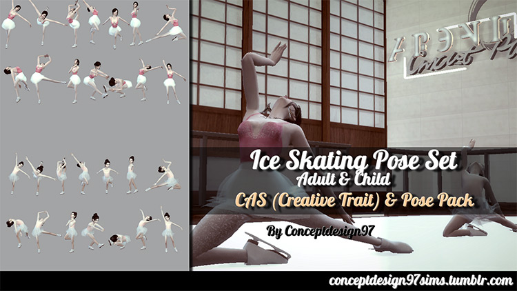 Ice Skating Poses / Sims 4 Pose Pack