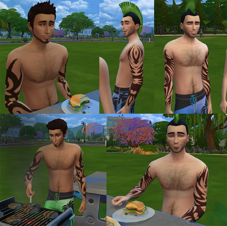 Tribal Sleeve Tattoos by Kitty259 for The Sims 4