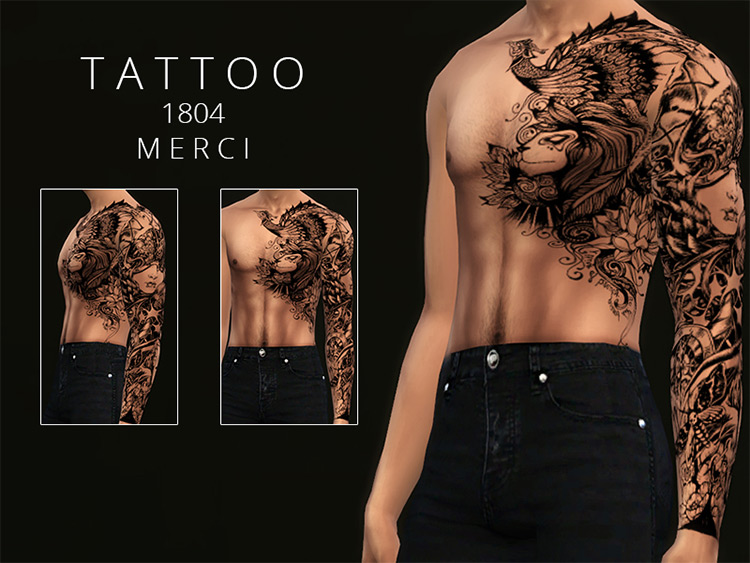 Tattoo 1804 by –Merci– / Sims 4 CC