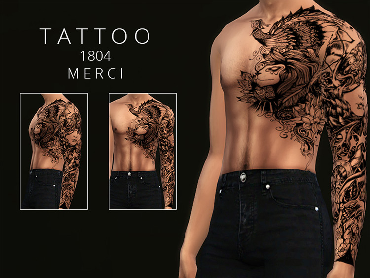 The Sims Resource  Tattoo Set For Male Sims