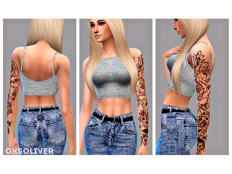Cute Female Tattoo Set by Oliver.Oks / Sims 4 CC