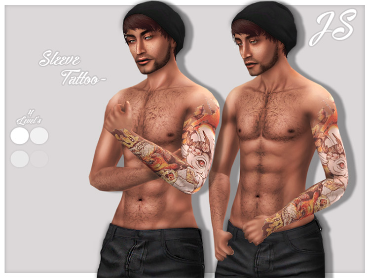 Sleeve Tattoo Set by JavaSims / Sims 4 CC