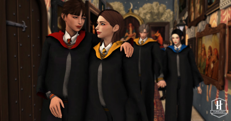 Kiro_Hogwarts Uniform Set (Remaster) / Sims 4 CC
