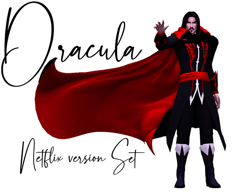 Dracula + Cape (Netflix Version) by Natalia-Auditore / Sims 4 CC