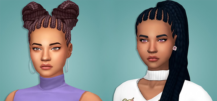 Braided Hair Dump Preview (Maxis Match CC)