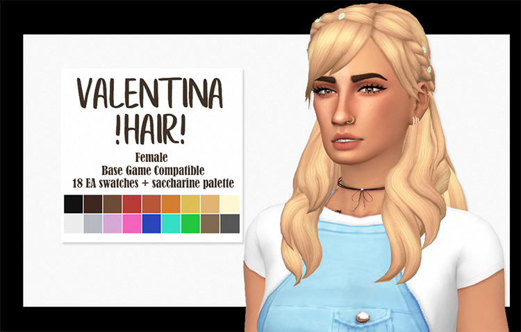 Valentina Hair / Sims 4 CC