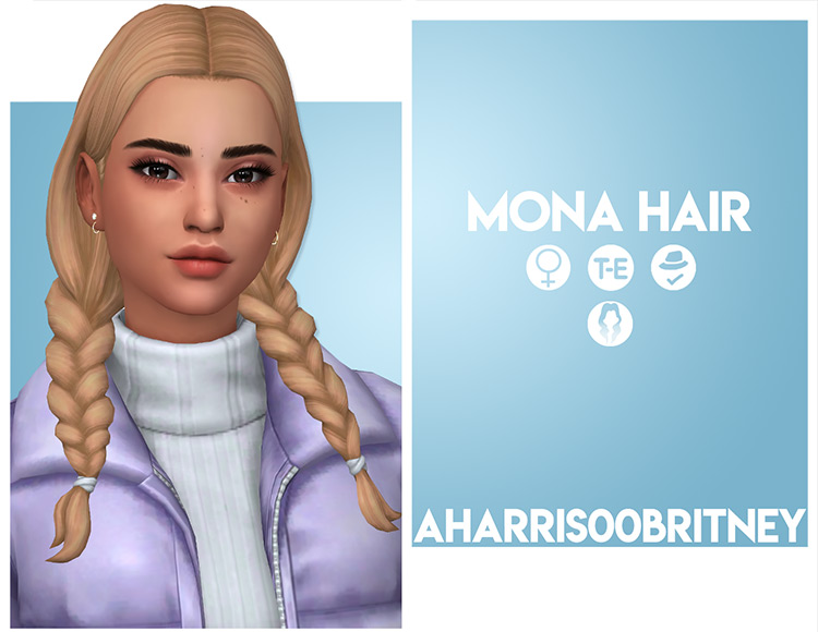 Sims 4 Maxis Match Braided Hair CC  All Free    FandomSpot - 59