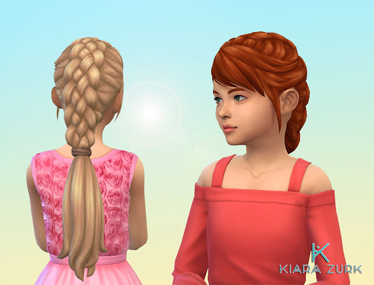 Royal Braid for Girls / Sims 4 CC