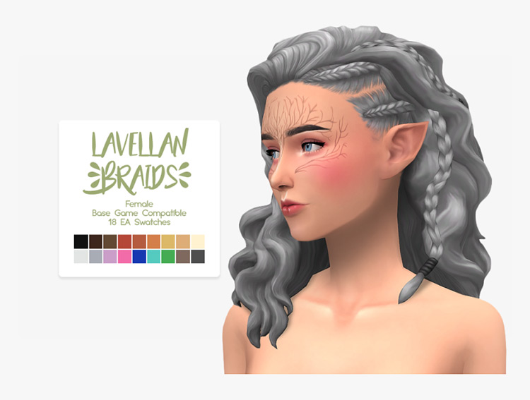 Sims 4 Maxis Match Braided Hair CC  All Free    FandomSpot - 74