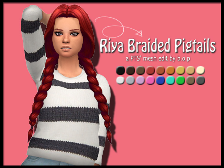 Sims 4 Maxis Match Braided Hair CC  All Free    FandomSpot - 38