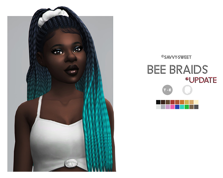 Sims 4 Maxis Match Braided Hair CC  All Free    FandomSpot - 84