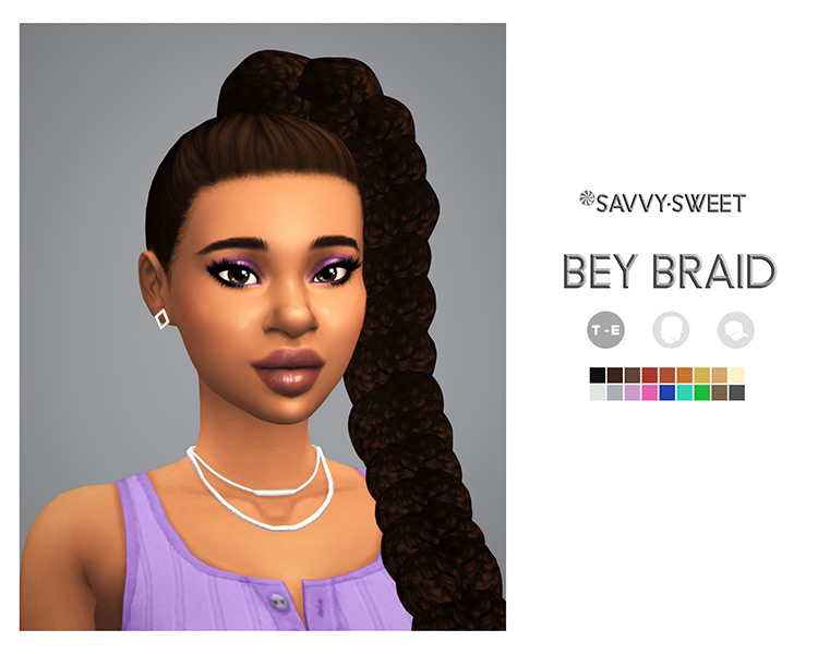 Sims 4 Maxis Match Braided Hair CC (All Free) – FandomSpot