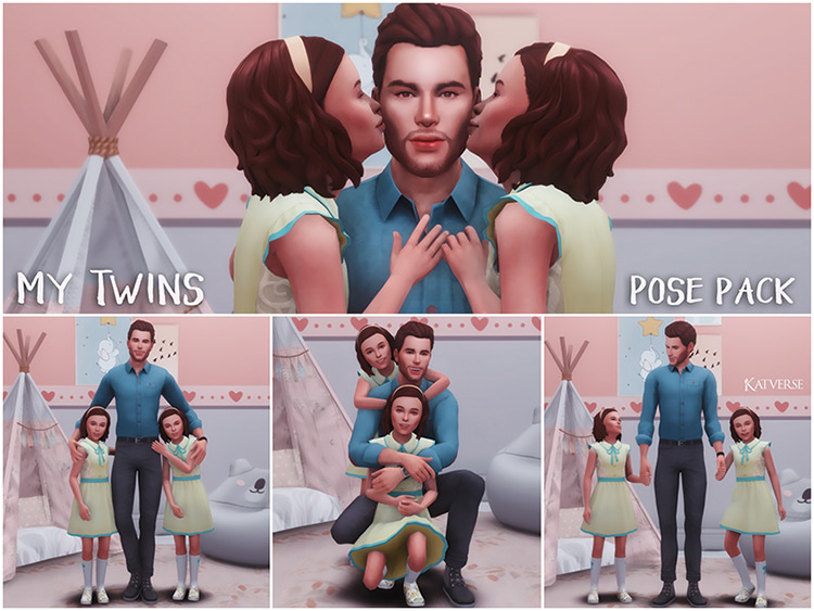 Sims 4 Twins Pose Packs  Newborns  Kids   Toddlers    FandomSpot - 53