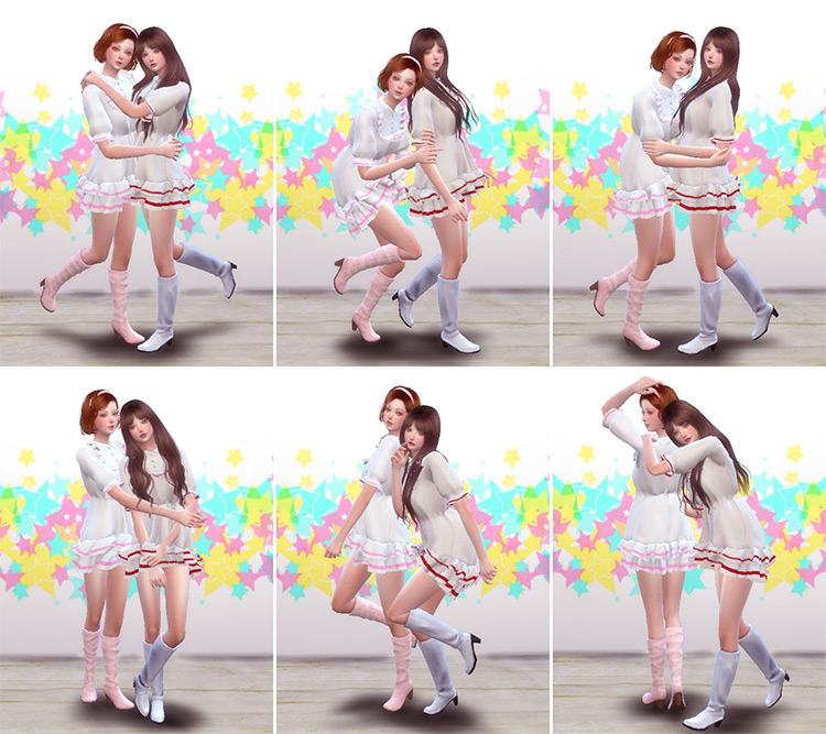 Twins Poses #03 / Sims 4 Pose Pack