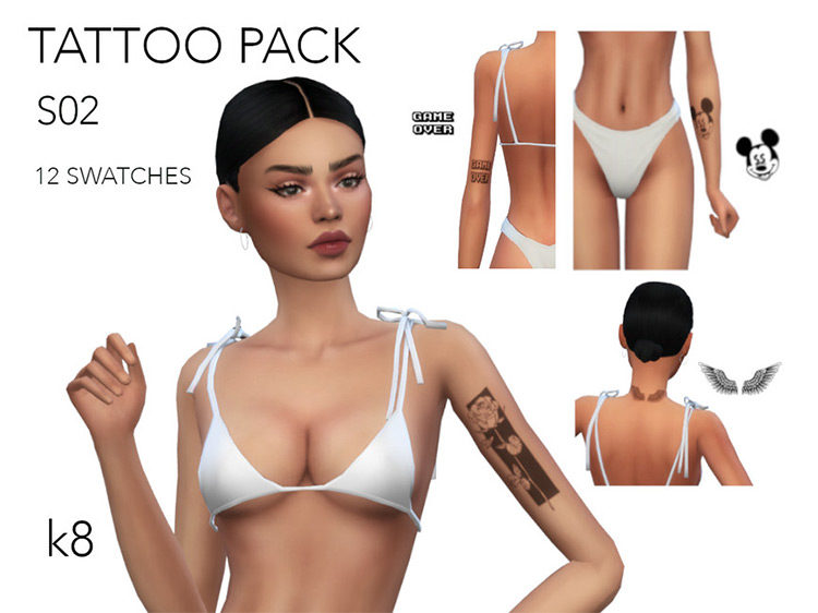 Minimal Tattoo Pack #02 / Sims 4 CC