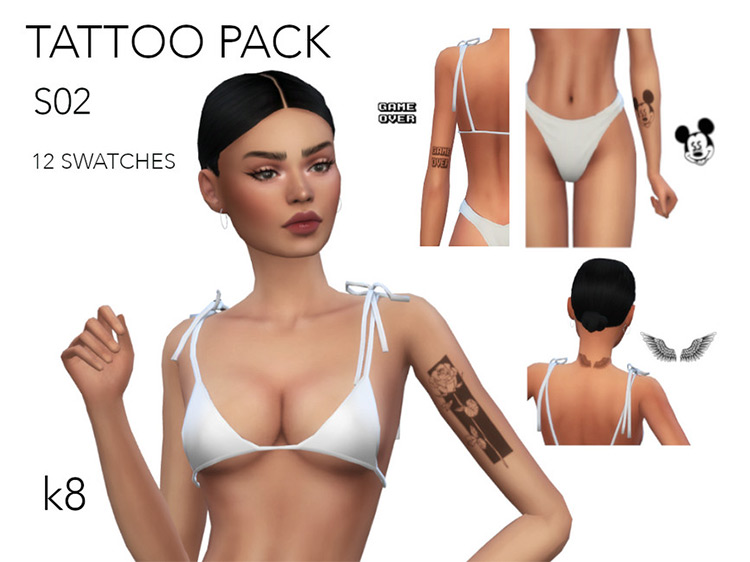 Simple   Minimalist Tattoo CC For The Sims 4   FandomSpot - 33