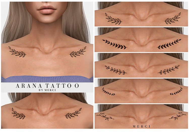 Arana Tattoo (Simple Set) / Sims 4 CC