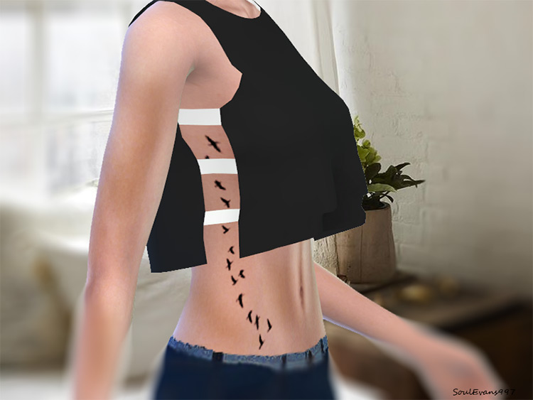 Bird Tattoo / Sims 4 CC