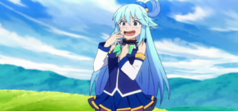 Aqua laughing in KonoSuba Anime