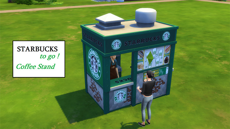 Starbucks Coffee Stall Lot / The Sims 4