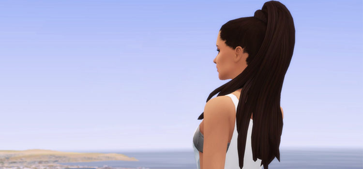 Grande Maxis-Match Ponytail CC (TS4 Preview)