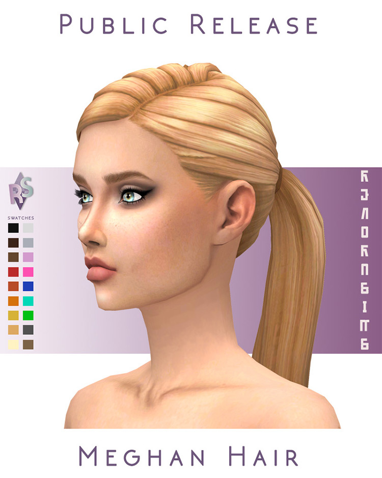 Meghan Hair Ponytail / Sims 4 CC