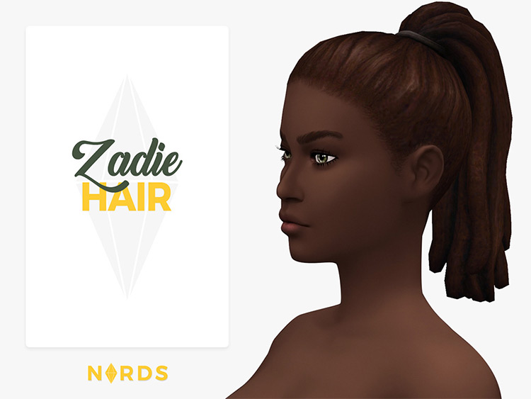 Zadie Hair Short Ponytail / Sims 4 CC