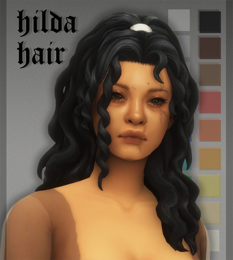 Hilda Hair Ponytail / Sims 4 CC