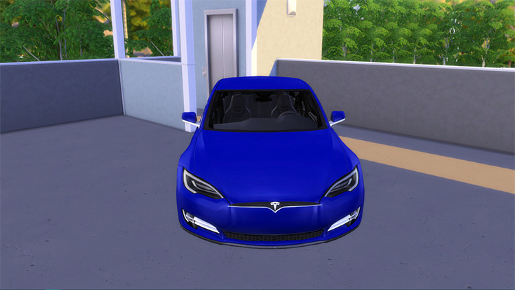 Blue Tesla Model S Car (2017) TS4 CC