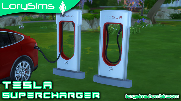 Tesla Supercharger Object / Sims 4 CC