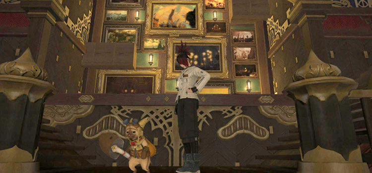 Palico in a Mansion in Shirogane (FFXIV)