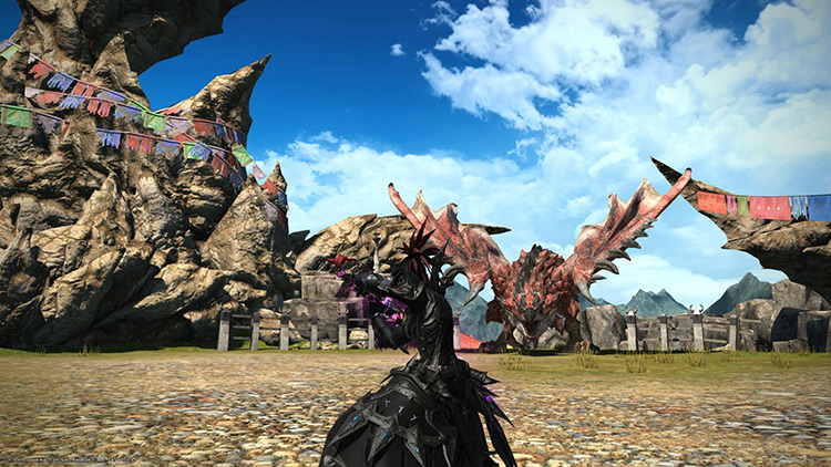 Rathalos awaits your challenge on The Steppe / FFXIV
