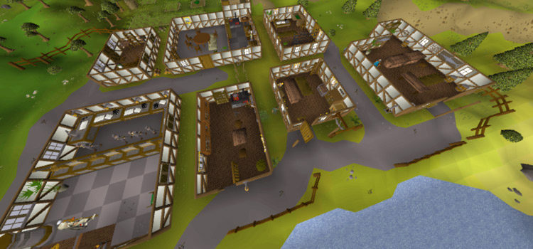 Overhead screenshot of Catherby (OSRS)