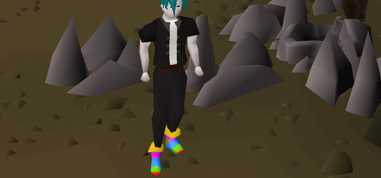 Player wearing Fancy Boots in OSRS