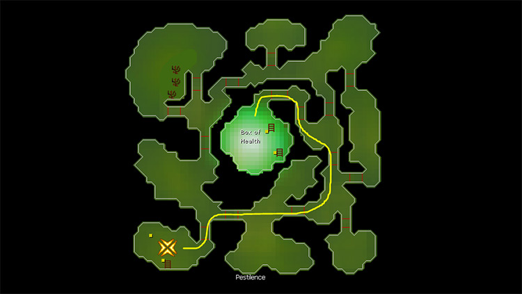 Third floor route on map / OSRS