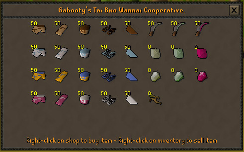 Gabooty’s store and stock / Old School RuneScape