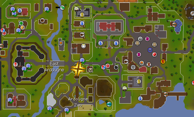 Aemad’s Overworld location on the map / OSRS